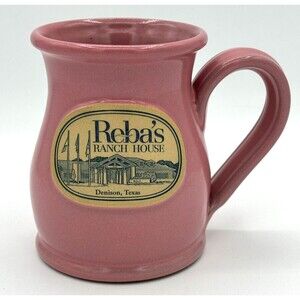 2016 DENEEN POTTERY Stoneware Mug Cup Reba's Ranch House‎ Branded Hand-Thrown
